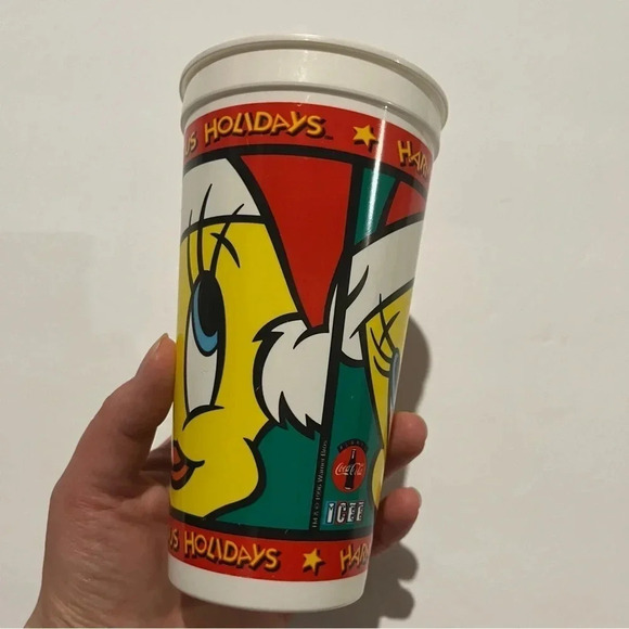 Vintage Looney Tunes Tweety Bird Coca-Cola ICEE Promo 16oz. Plastic Cup - Picture 6 of 10